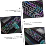 GAXIRE 1 Juego De Pc Juego de Teclado y Mouse inalámbricos iluminacion led iluminación led Ratones inalambricos Mouse Wireless computadora ratón dirigió combinación Colocar - Imagen 9