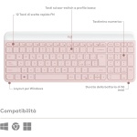 Logitech MK470 Combo con Teclado y Ratón Inalámbrico Estilizado - Compacto, Silencioso, Receptor USB 2.4 GHz, Conectividad Plug n' Play - Disposición QWERTY Italiano - Rosa - Imagen 6