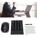 Juego de Mouse con Teclado Numérico Inalámbrico, 22 Teclas, Teclado Numérico Inalámbrico, 3 Botones, Ratones de Computadora Duraderos Y Sensibles, Teclado Numérico de Contabilidad Financiera para la o - Imagen 2