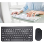 MUNEFE Combinación De Teclado Y Ratón Inalámbricos, Combinación De Ratón Y Teclado Compacto Y Ultradelgado, Juego De Ratón Y Teclado para Ordenador Portátil(Negro) - Imagen 3