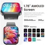 TOZO S4 AcuFit One - Reloj Inteligente Hombre Mujer, 1,78" Smartwatch con Llamadas Bluetooth, Fitness Tracker, Pulsómetro, Monitor de Sueño, IP68 Impermeable - Imagen 2