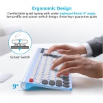 LeadsaiL KF29 Juego de teclado y mouse inalámbricos, ratón USB inalámbrico y teclado compacto para computadora, QWERTY UK Layout para laptop HP/Lenovo y Mac-Colorful - Imagen 5