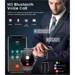 LIGE Reloj Inteligente Hombre Militar, 1,43'' AMOLED Smartwatch con Llamadas y Asistente Voz, 3 Correas, Pulsómetro/Monitor de Sueño/Podómetro, 129 Modos Deportivos Smart Watch Android iOS, SML6-L - Imagen 3