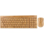 Niiyen Ratón con Teclado inalámbrico, Teclado de Madera de bambú Ultrafino inalámbrico, Peine para ratón KG201 + MG94-N Decoración Impermeable para portátil, PC, Ordenador portátil, Ordenador - Imagen 5