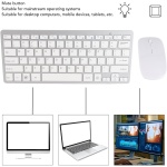 Juego de ratón con Teclado inalámbrico de 2,4 G, Teclado de 78 Teclas Finas grabadas y Kit de ratón ergonómico, combinación de Teclado y ratón USB silencioso para Escribir, Jugar (Plata) - Imagen 5