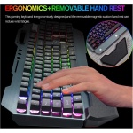 Hoopond Juego de Teclado inalámbrico para Juegos y ratón y Auriculares y Alfombrilla de ratón, 4 en 1,16 RGB retroiluminada Teclado Recargable, 7 Ratones retroiluminados y RGB Auriculares para Juegos - Imagen 8