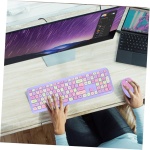 Gatuida 1 Juego Conjunto De Ratón De Teclado Control Inalámbrico Teclado USB Teclado del Ordenador Portátil Ratones y Teclado Inalambrico Oficina Abdominales Colocar Computadora - Imagen 5