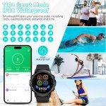 IDEALROYAL S52 Reloj Inteligente Hombre, 1.39" Smartwatch con Llamadas Bluetooth, Pulsómetro, Monitor de Sueño, Deportivos Impermeable IP68 Pulsera Actividad con 110+ Modos Deportivos para Android iOS - Imagen 5