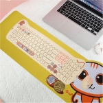 Juego de Teclado Inalámbrico, Teclado Ergonómico Inalámbrico, Ratón Combinado, Teclas Redondas de 2,4 GHz para la Familia - Imagen 9