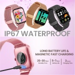 Reloj Inteligente Mujer Smartwatch con Llamadas: 1.83" Podometro Pulsera de Actividad Pulsometro Presion Arterial Sueño 100+ Modos Deportivos Smart Watch Women IP67 Impermeable para Android iPhone - Imagen 6