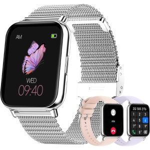 Colesma Smartwatch 1,85" Reloj Mujer Responder/Hacer Llamadas, Asistente de Voz, Impermeable IP67 Pulsera Actividad con 100+ Modos Deportivos, SpO2/ Presión Arterial/Monitor Sueño