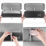 Geekria Funda rígida de Repuesto Compatible con Logitech MX Keys Advanced Teclado Iluminado inalámbrico y Pebble M350, M355, i345, Pebble Wireless Mouse Combo (Gris Oscuro) - Imagen 3