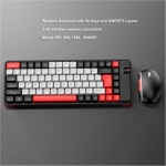 Combo de Teclado y Mouse Inalámbricos, Juego de Mouse con Teclado Bluetooth, Teclado Compacto de 84 Teclas, Mouse óptico, Receptor USB, QWERTY, Suspensión Automática, para PC - Imagen 2