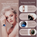 GIFTFIT Reloj Inteligente Mujer, Smartwatch Deportivo a Prueba de Agua IP68, 1.1inch Táctil Completa con Caloría, SpO2, Menstrual Registro, Podómetro Pulsera Actividad Inteligente con iOS Android - Imagen 2