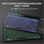 Rii RT518S Teclado Multimedia Inalámbrico y Bluetooth con retroiluminación de 2 Leds y Multi-Touch de Gran tamaño, Teclado Recargable para, PC, Portátil, Tablets, Smart TV, Windows, MacOS, Linux - Imagen 5