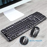 XYLXJ Combinación inalámbrica de teclado y ratón, teclado inalámbrico de tamaño completo 2.4G y mouse (color: A) (C) - Imagen 4
