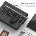 Seenda - Juego de teclado y ratón inalámbricos, teclado y ratón ultrafinos con batería de larga duración QWERTY UK Layout para Windows Computer PC Laptop, color gris espacial - Imagen 5