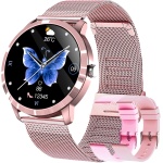 GIFTFIT Reloj Inteligente Mujer, Smartwatch Deportivo a Prueba de Agua IP68, 1.1inch Táctil Completa con Caloría, SpO2, Menstrual Registro, Podómetro Pulsera Actividad Inteligente con iOS Android - Imagen 1