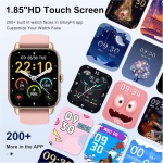 Reloj Inteligente Mujer, 1.85" Smartwatch Llamadas Bluetooth con Podómetro/Pulsómetro/Monitor de Sueño, 110+ Modos Deportivos Impermeable IP68 Pulsera Actividad para Android iOS, Oro Rosa - Imagen 6