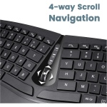 Perixx PERIDUO-606 Mini Teclado ergonómico inalámbrico con ratón Vertical portátil – Soporte Ajustable de Palma – Teclas de bajo Perfil de Membrana – Inglés Estadounidense - Imagen 3