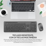 Rii RK106 Pack Teclado y Ratón inalámbrico,Combo Teclado y Raton Inalámbricos Español,Silencioso Teclado de tamaño Completo ergonónimo para PC/Laptop/Windows - Imagen 4