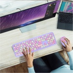 KOMBIUDA 1 Juego Conjunto De Ratón De Teclado Inalámbricos Teclado Inalámbrico Ratones y Accesorios Combo y Teclado USB Wireless Abdominales Oficina Ordenador Portátil Suministros Escolares - Imagen 9