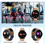 Smartwatch Hombre Reloj Inteligente con Llamadas - 1.43" Redondo AMOLED Pulsera de Actividad Pulsometro Tensión Arterial Sueño Podometro Deportivo Smart Watch Men IP68 Impermeable para Android iPhone - Imagen 3