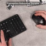 Bluestork - Pack Easy Slim Teclado y Ratón Inalámbrico - Wireless - Silencioso - Diseño Ultra Silm - AZERTY FR (Negro) - Imagen 6