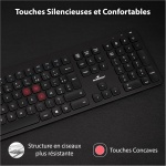 Bluestork - Pack Easy Slim Teclado y Ratón Inalámbrico - Wireless - Silencioso - Diseño Ultra Silm - AZERTY FR (Negro) - Imagen 2