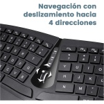 Perixx Periduo-606 - Juego de Teclado Compacto ergonómico y ratón Vertical inalámbrico, reposamuñecas Ajustable y Teclas de Perfil bajo, dpi Ajustable, QWERTY español - Imagen 4