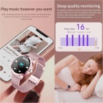 GIFTFIT Reloj Inteligente Mujer, Smartwatch Deportivo a Prueba de Agua IP68, 1.1inch Táctil Completa con Caloría, SpO2, Menstrual Registro, Podómetro Pulsera Actividad Inteligente con iOS Android - Imagen 6