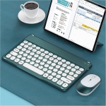 Washranp 1 Conjunto de Teclado inalámbrico y ratón Respuesta rápida Larga Espera Tableta Delgada sin Problemas BT Mini Mouse Plug and Play Bluetooth Teclado y Mouse Combo Slim y Portable Blanco 1 1 - Imagen 3