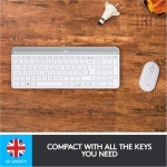 Logitech Slim Wireless Combo MK470 - Keyboard and mouse set - wireless - 2.4 GHz - QWERTY - UK - off-white - Imagen 2
