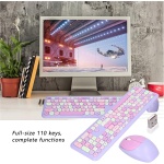 Teclado y Ratón Inalámbricos, Combinación de Teclado y Ratón, Ratón y Teclado para Juegos, Funda Silenciosa Retro Multicolor, Juego de (Conjunto de Teclado y Mouse de Colores - Imagen 7