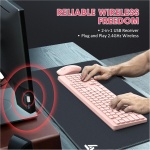 Juego silencioso de teclado y mouse inalámbricos, teclado y mouse USB ultrafinos de 2.4 GHz, teclas que caen agua, 12 accesos directos, combo de teclado y mouse para PC portátil Windows XP/7/8/10, - Imagen 8