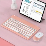 Washranp 1 Conjunto de Teclado inalámbrico y ratón Respuesta rápida Larga Espera Tableta Delgada sin Problemas BT Mini Mouse Plug and Play Bluetooth Teclado y Mouse Combo Slim y Portable Blanco 1 1 - Imagen 2