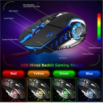 Hoopond Juego de Teclado inalámbrico para Juegos y ratón y Auriculares y Alfombrilla de ratón, 4 en 1,16 RGB retroiluminada Teclado Recargable, 7 Ratones retroiluminados y RGB Auriculares para Juegos - Imagen 5