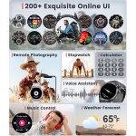 FOXBOX Reloj Inteligente Hombre con 3 Correas,1.43" AMOLED Smartwatch Hombre Llamadas Bluetooth, 100+Modos Deportivos,Monitor de Sueño,Pulsómetro IP68 Smartwatch para Android iOS Plata - Imagen 6