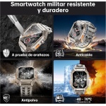 OUKITEL BT80 Reloj Inteligente Hombre, 2.13" AMOLED Smartwatch Militar con Llamadas Bluetooth, 5ATM Impermeable, 100+ Modos Deporte Pulsómetro Presión Arterial Monito de Sueño, Android iOS - Imagen 7