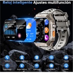OUKITEL BT80 Reloj Inteligente Hombre, 2.13" AMOLED Smartwatch Militar con Llamadas Bluetooth, 5ATM Impermeable, 100+ Modos Deporte Pulsómetro Presión Arterial Monito de Sueño, Android iOS - Imagen 3