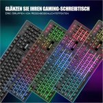 RedThunder K10 Juego de teclado y ratón inalámbricos para juegos, diseño QWERTZ DE, capacidad de batería de 3000 mA y 3200 DPI para gamer (negro) - Imagen 4