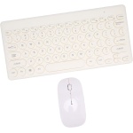Annadue Combo de Ratón Y Teclado Inalámbrico, Juego de Teclado Y Ratón Inalámbrico 2,4G, Juego de Ratón Y Teclado Mini Office, Ergonómico, Teclado de 78 Teclas, Ratón de 4 Botones (White) - Imagen 1