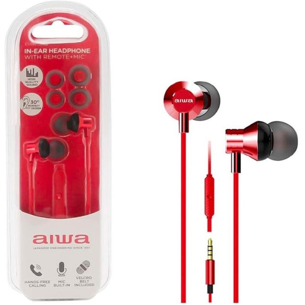 Auriculares aiwa estm 50 rojo
