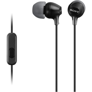 Auriculares sony mdr - ex15apb boton negro microfono
