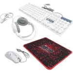BELLIFFY 1 Juego Conjunto De Botones del Mouse Ratón De Teclado para Jugador Auriculares Inalámbricos para Juegos Ratón Inalámbrico De La Computadora Teclado Iluminado Abs - Imagen 1