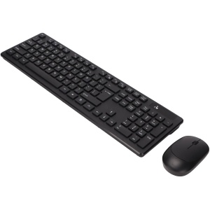 BROLEO Juego de teclado y ratón inalámbrico, teclado y ratón de 1600 ppp Combo Light UV caracteres serigráficos 2.4g ABS 104 teclas para dormitorio para el hogar