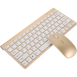 BUTIFULSIC 1 Juego Juego De Teclado y Mouse Inalámbricos Accesorios para Portátiles Ratones De Pc Teclado Inalámbrico Ratón Inalambrico Ratones Inalámbricos Abdominales Sin Cable Oro Rosa