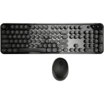 Beufee Combinación De Teclado Y Ratón Inalámbricos, 2,4g, Fácil De Usar, Teclado Ergonómico Punk Retro, Ratón Y Teclado Inalámbricos para Ordenador Y PC - Imagen 1