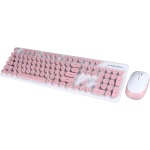 Bewinner Combo de Ratón y Teclado Inalámbrico con Diseño de Estilo Punk, Juego de Ratón y Teclado Inalámbrico con Lindas Teclas Redondas para Computadora Portátil de Escritorio - Imagen 1