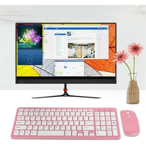 Bewinner Combo de Teclado y Mouse Inalámbricos, 96 Teclas Teclado Ergonómico Ligero para Juegos Ratón de 4 Teclas con Receptor Micro USB, Juego de Teclado y Mouse para Win7/Win8/xp (Traje